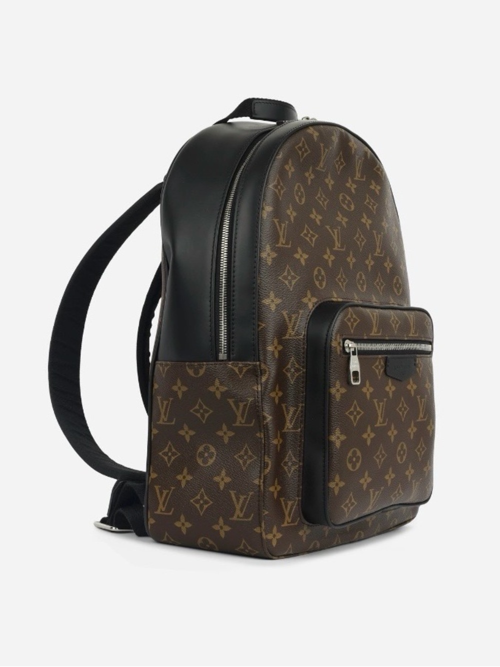 Louis Vuitton Josh Monogram Backpack with Black Leather Accents